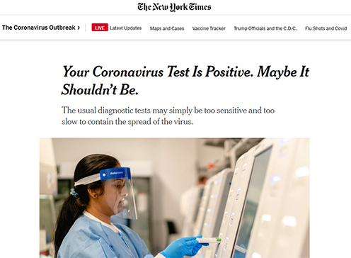 NYT Questions Covid Test Results